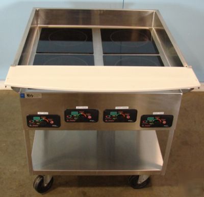 Mr. induction four burner induction cooktop on cart