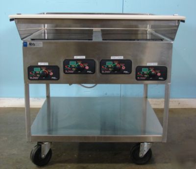 Mr. induction four burner induction cooktop on cart