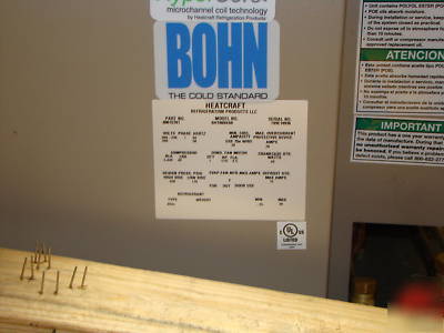 New bohn air cooled condensing unit * * $4,911 (#158)