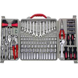 New crescent 170 piece mechanics tool set bits sockets