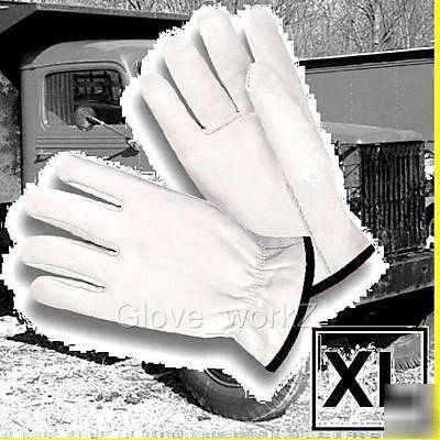 Premium grain goatskin drivers / work gloves 1PR men xl