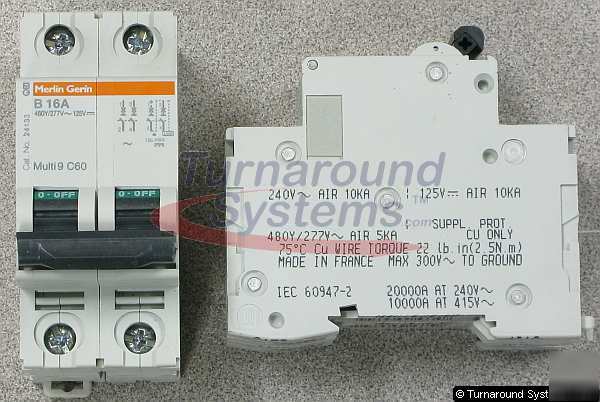 Square d MG24133 circuit breakers, 16 amp 2P, lots of 6