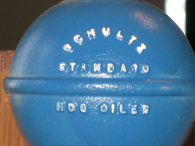 1800's miniature cast iron schultz standard hog oiler