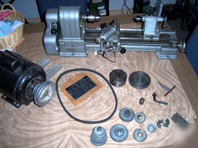 Craftsman 109.20630 lathe w/motor, gears & accessories
