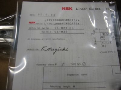1 pair - nsk linear guides for hardinge MCA8316