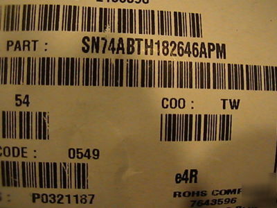 7 pcs ti texas instruments SN74ABTH182646APM bus xcvr 