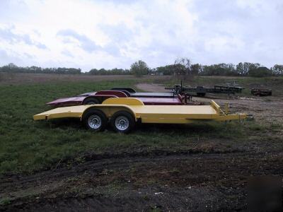 Equipment skidsteer car flatbed diamond plate trailer