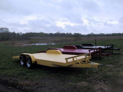 Equipment skidsteer car flatbed diamond plate trailer