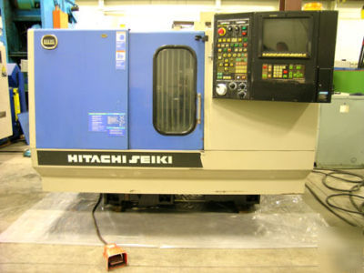 Hitachi seiki no. HT20SII two axis cnc turning center