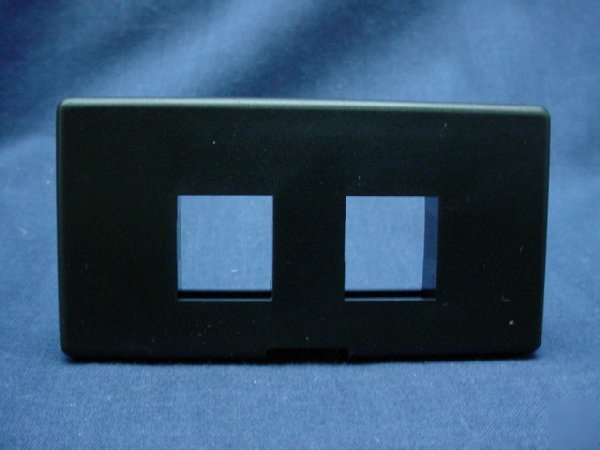Leviton black 2-port quickport jack cubicle wallplate
