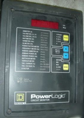 Powerlogic square d circuit monitor panel 3020 cm-2150 