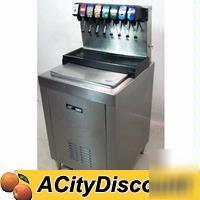 Used mccanns 8 head soda dispenser with ice bin - nsf