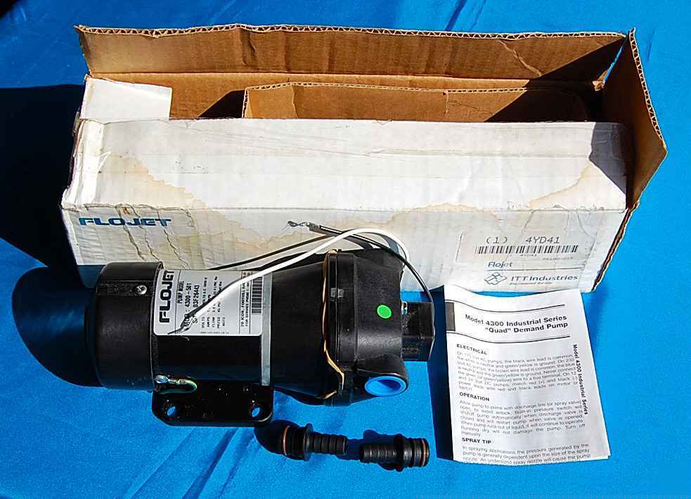Flojet 04300-501 pump 115V 3.5/45 psv sw