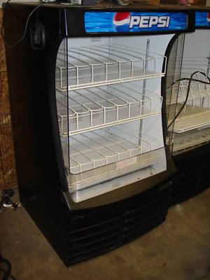 Beverage air grab ngo soda open display lighted cooler 