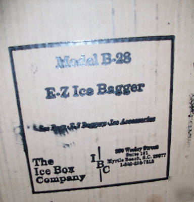 New ice box company ez ice bagger closeout special 