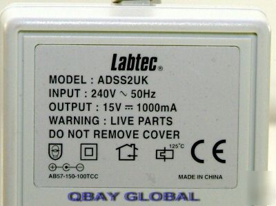 New labtec ADSS2UK 240V~50HZ 15V-1000MA - 