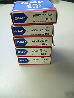 Nib skf bearing m# 6002 2ZJEM _ surplus_ qty. x 5