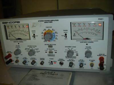 Sencore PA81 stereo power amplifier analyzer / working
