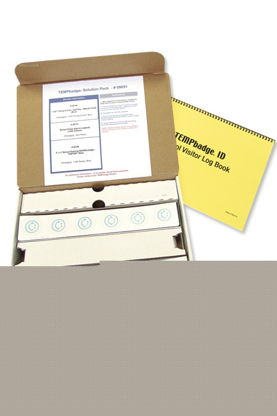 Temporary visitor badges - school solution kit 09051