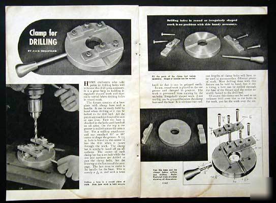 Drill press clamp for round stock/odd work how-to plans