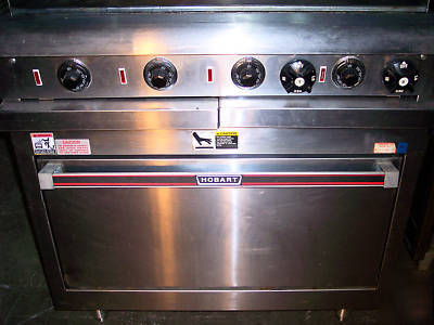 Hobart electric range and griddle, 230 volts, clean 