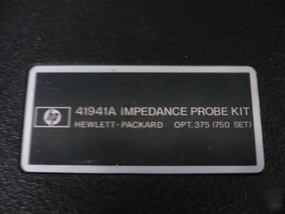 Hp 41941A impedance probe kit, 75 ohm