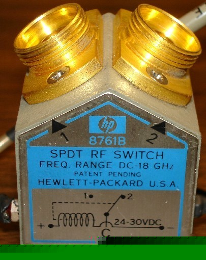 Hp 8761B spdt coxial rf switch, dc 18GHZ, apc-7, OPT443