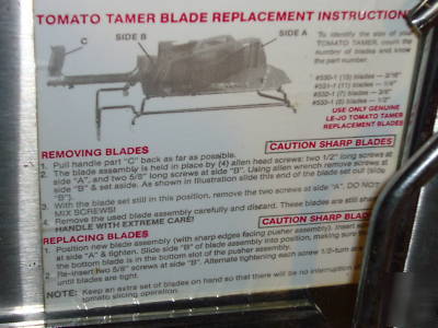 Le jo tomato tamer 1/4 inch slicer