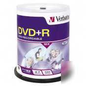 New verbatim 16X dvd-r media - 100PK