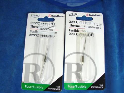 Lot 40 thermal fuse 10A 250VAC 444F / 229C