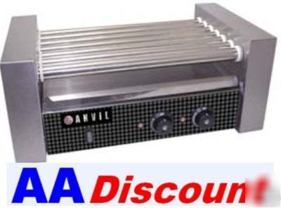 New anvil hot dog 9 roller grill cook & hold 24 weiners