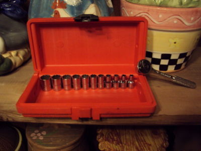 Snap-on 12 pc. 1/4 drive metric socket set 14MM-5MM