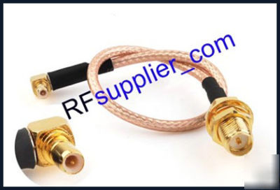 Ssmb plug right angle to rp-sma jack pigtail CABLERG316