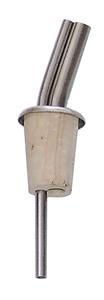 Stainless steel twin pipe freeflow pourer