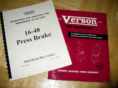 Verson 15 ton 4' mechanical press brake