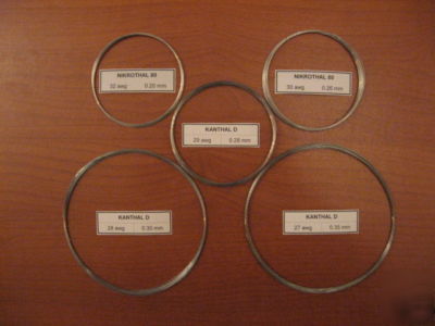 165 feet, nichrome heating resistance wires, 5 sizes