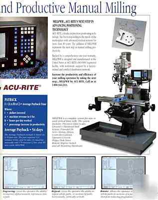 Acra 2-axis cnc milling machine, acu-rite millpwr