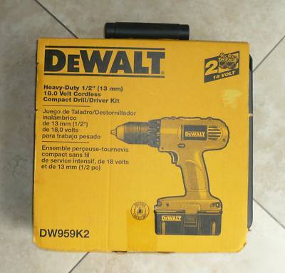 Dewalt DW959K2 heavy duty Â½â€ 18V cordless drill driver 