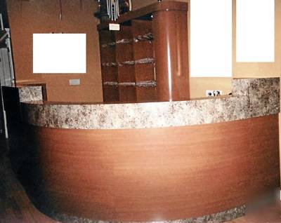 Front desk & wall unit custom made