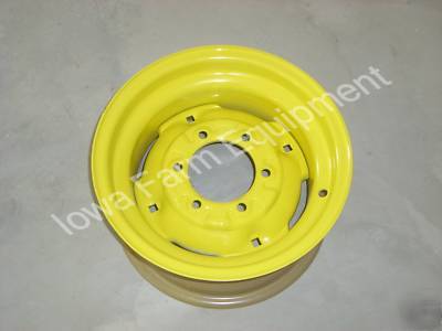 1) 15X8 rim, rims, jd yellow for john deere tractors