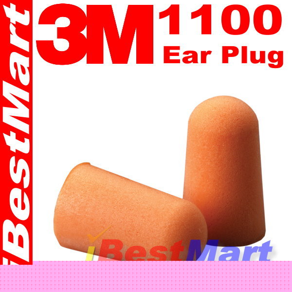 10 sets 3M 1100 disposable ear plug foam noise reducer