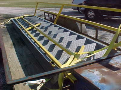 12' high metal industrial stairs w/ railing stairway