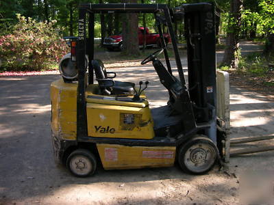 2002 yale gl 050 lpg forklift, 5000 lbs. 16' reach