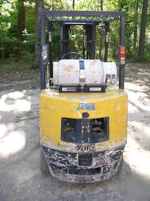 2002 yale gl 050 lpg forklift, 5000 lbs. 16' reach