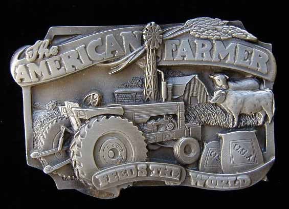 American farmer feeds the world belt buckle buckles