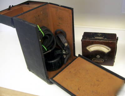 Antique western electro mechanical amp meter gauge 