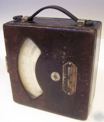 Antique western electro mechanical amp meter gauge 