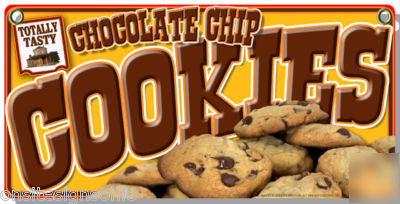 Chocolate chip cookie sign for concession trailer/cart