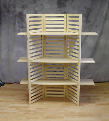 Display shelf, portable with (3) shelves