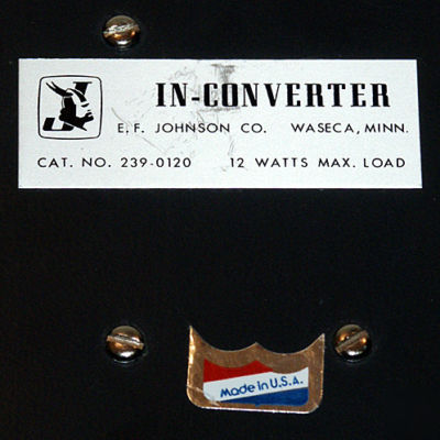 Ef-johnson 239-0120 in-converter 12-watt/max-load 